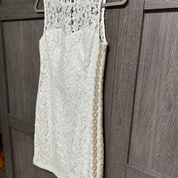 EUC LILLY PULITZER MILA LACE SHIFT DRESS RESORT WHITE Size 2 - Picture 2 of 12